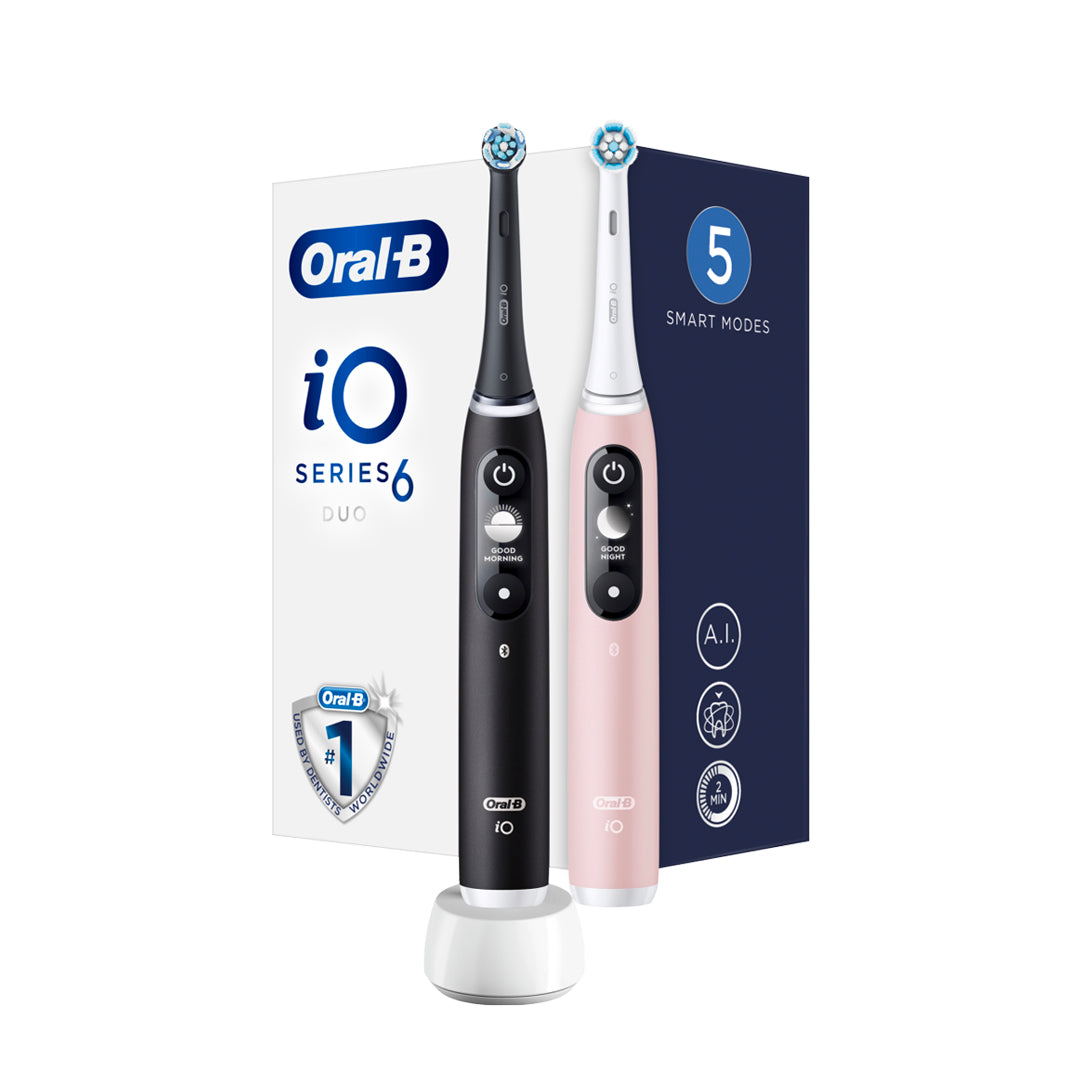 ORAL-B iO 6 Series Duo Pack elektriniai dantų šepetėliai