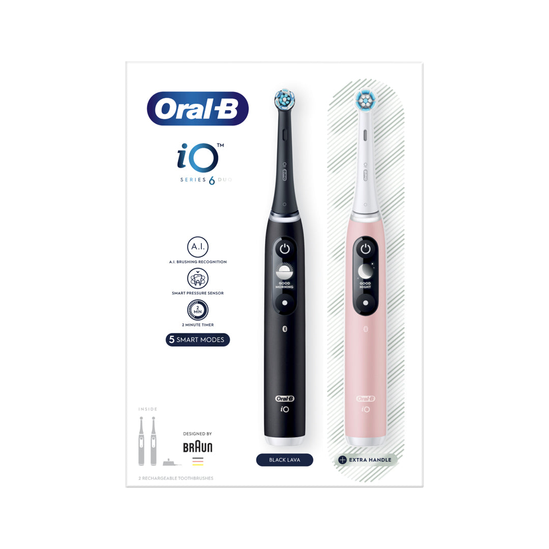 ORAL-B iO 6 Series Duo Pack elektriniai dantų šepetėliai