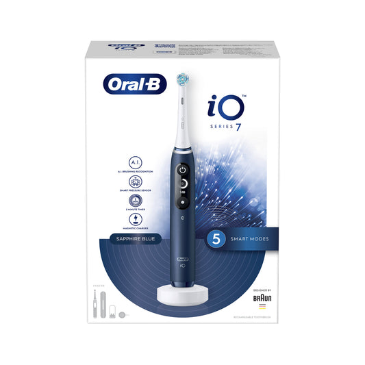 ORAL-B iO7 iOM7.1A1.1BD, SAPPHIRE BLUE elektrinis dantų šepetėlis