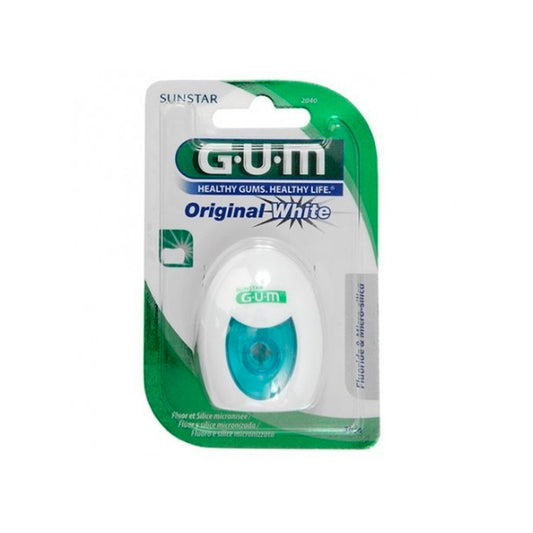 GUM ORIGINAL WHITE balinantis tarpdančių siūlas