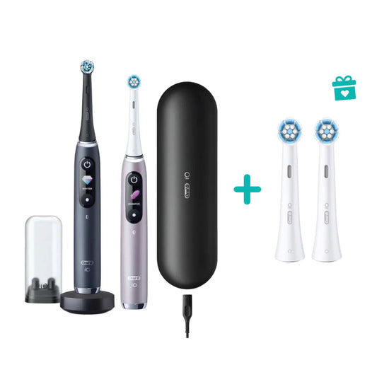 ORAL-B iO 9 Duo elektrinis dantų šepetėlis + galvutės DOVANŲ