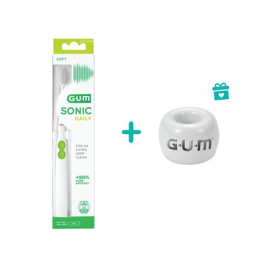 GUM SONIC DAILY electric toothbrush with battery