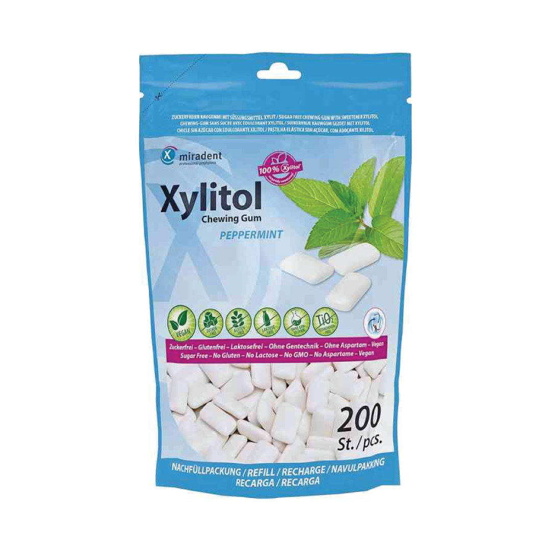 XYLITOL chewing gum with, refill pack (200 pcs.)