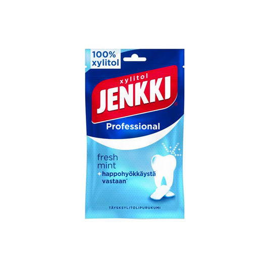 JENKKI PROFESSIONAL kramtomoji guma su ksilitoliu (90 g.)