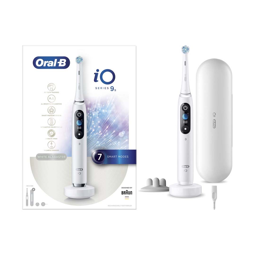 ORAL-B IO Series 9 White Alabaster Elektrinis Dantų šepetėlis – Švarūs ...