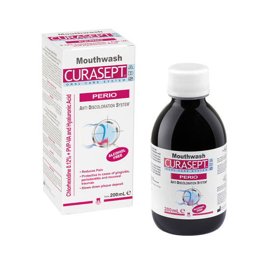 CURASEPT ADS PERIO rinse with 0.12% chlorhexidine + hyaluronic acid + PVP-VA polymers