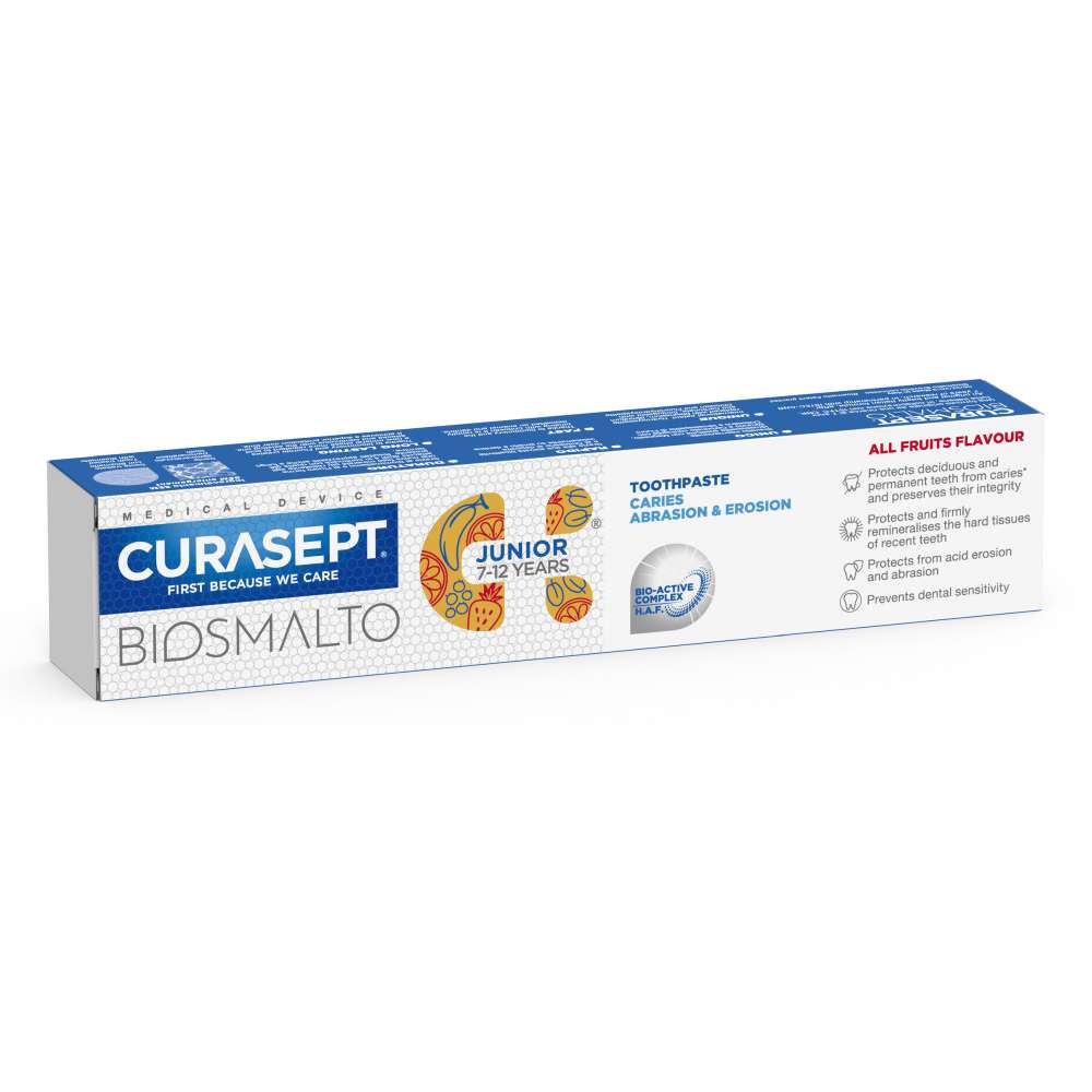 CURASEPT BIOSMALTO JUNIOR toothpaste for children (7-12 years old)