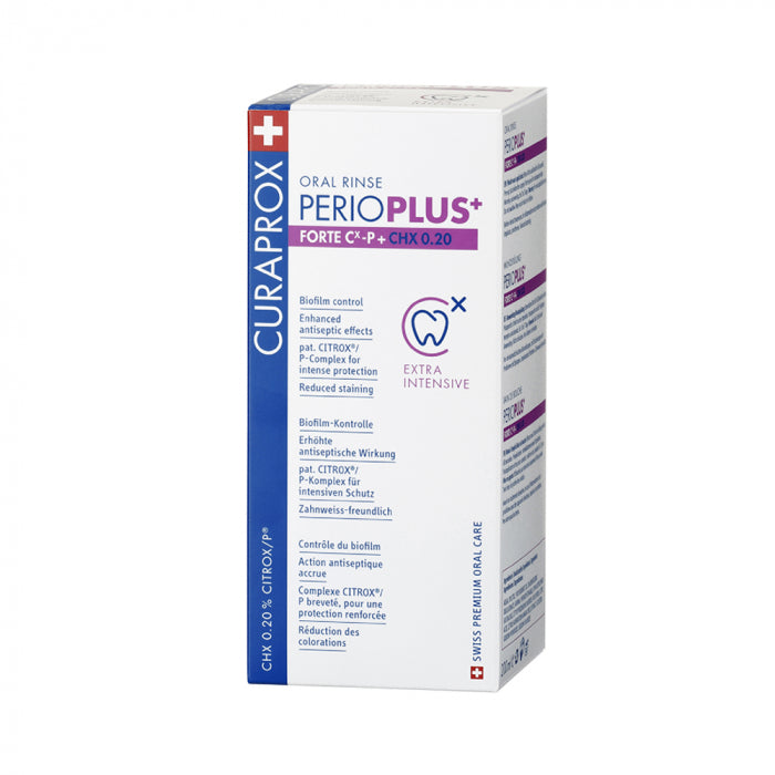 CURAPROX PERIOPLUS + FORTE antibacterial mouthwash with 0.20% chlorhexidine