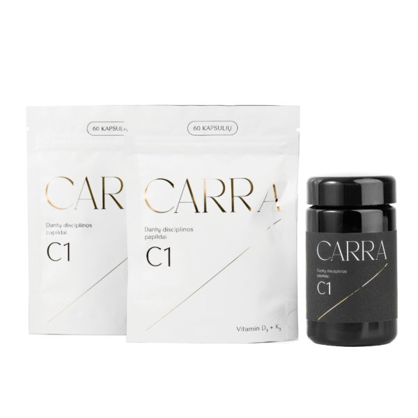 Šešių mėnesių CARRA C1 kursas (vit D3 + K2)
