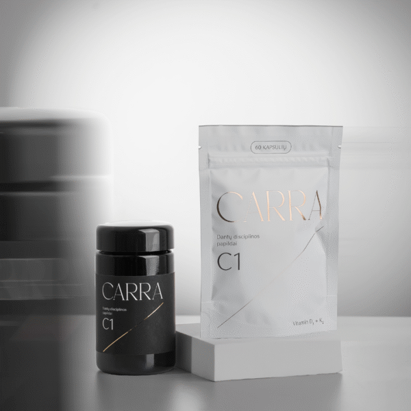 Šešių mėnesių CARRA C1 kursas (vit D3 + K2) - Image 4