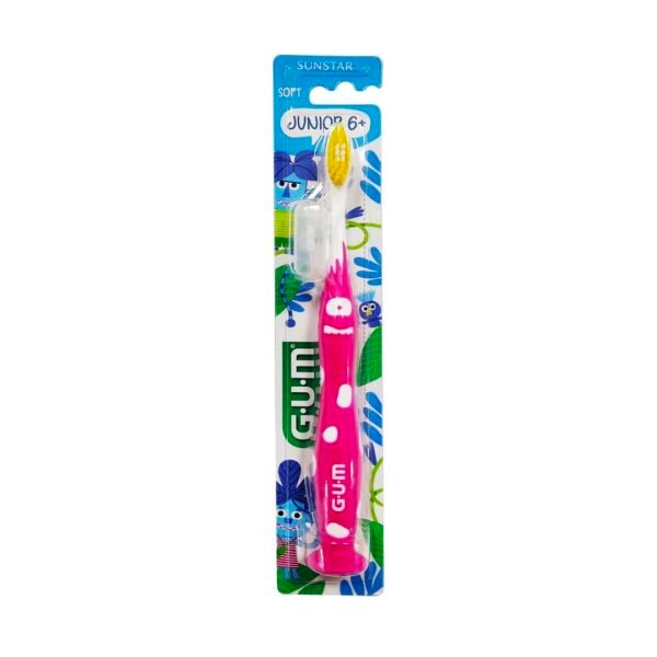 GUM JUNIOR MONSTERS minkštas dantų šepetėlis vaikams 6+ - Image 2