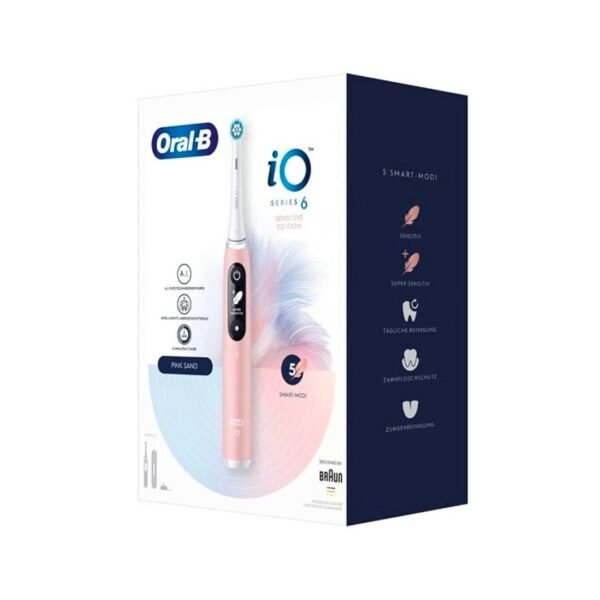 ORAL-B Braun iO Series 6 ROŽINIS elektrinis dantų šepetėlis - Image 3
