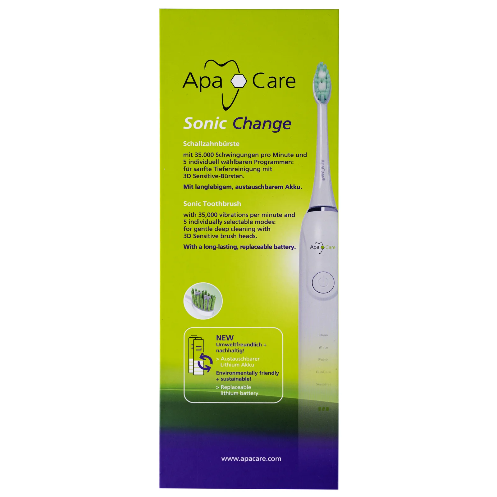 APACARE SONIC elektrinis garsinis dantų šepetėlis - Image 3