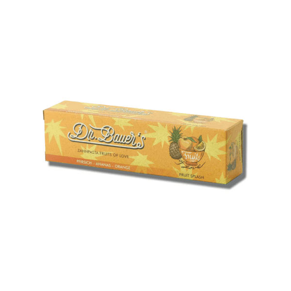 DR. BAUER’S FRUITS OF LOVE persikų, ananasų bei apelsinų skonio dantų pasta - Image 2