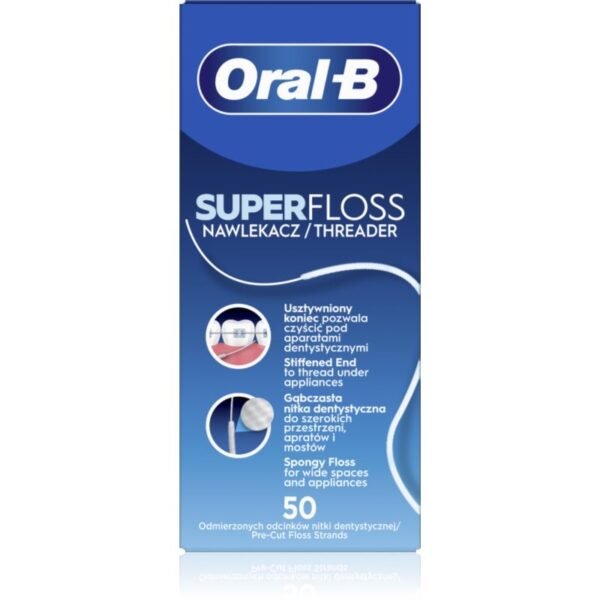 ORAL-B Super Floss tarpdančių siūlas, 50 m.