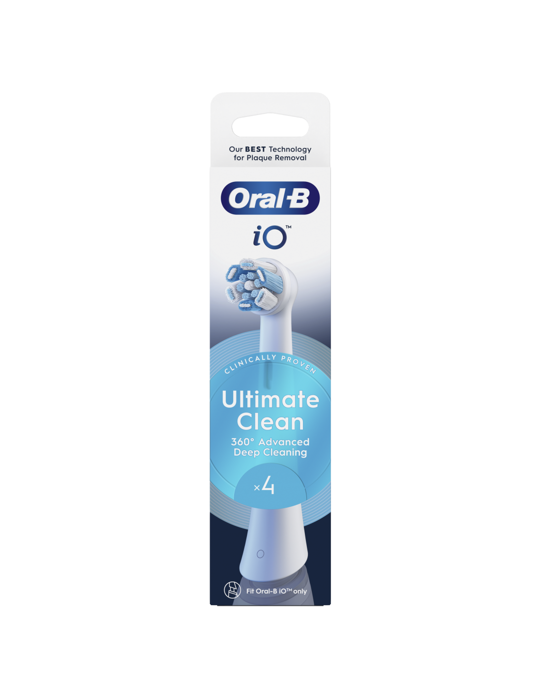 ORAL-B iO CB-4 Ultimate Clean dantų šepetėlio galvutės, 4 vnt.