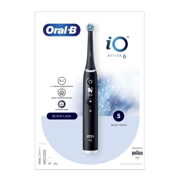 ORAL-B IOM6.1B6.3DK BLACK LAVA elektrinis dantų šepetėlis - Image 2